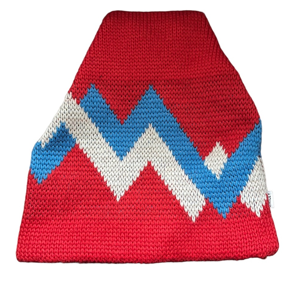 Vintage Smiley 100% Wool Ski Hat Knit Beanie